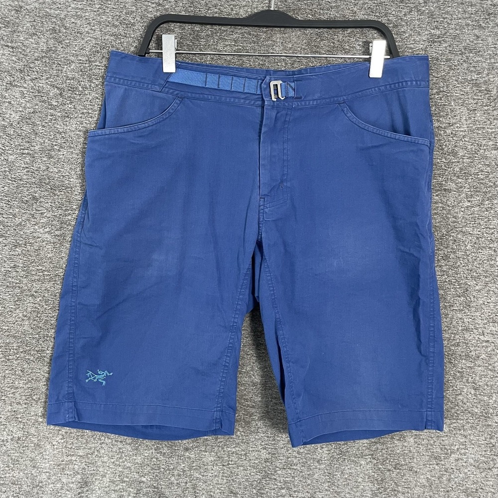 Arc'teryx Shorts Mens 36 Blue Hiking Chino Adjustable Belt Stretch Pockets